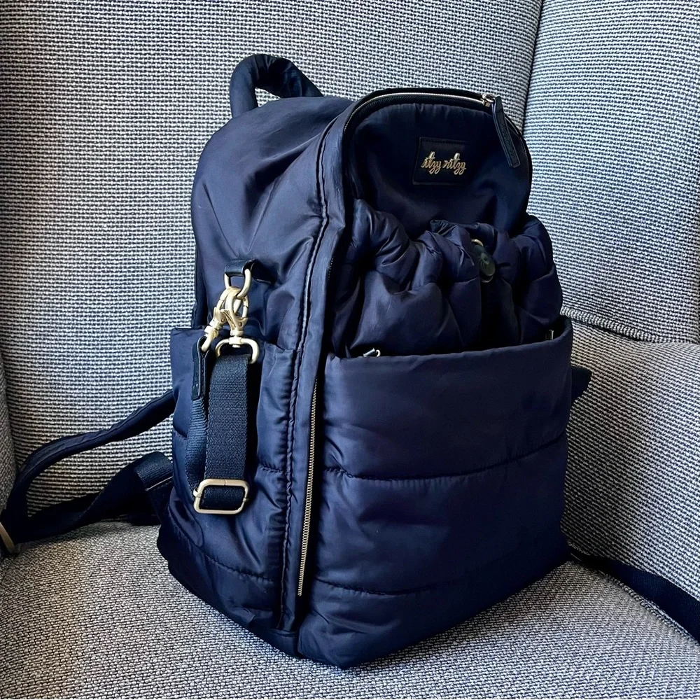 Itzy Ritzy Dream Backpack with Hand Sanitizer Charm | Midnight Black - Picture 5 of 5